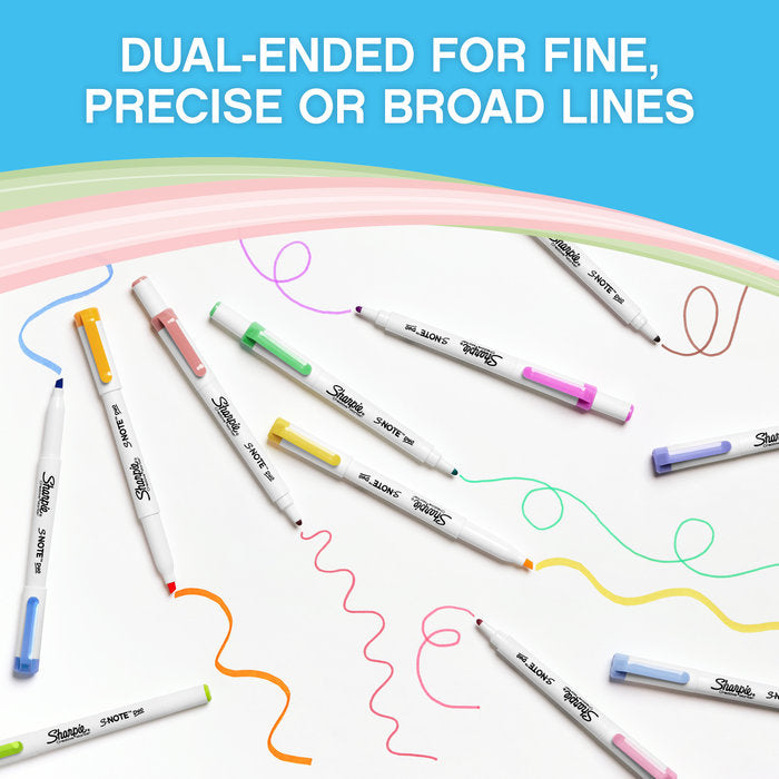 Rotulador Sharpie S-Note Duo 16 colores pastel