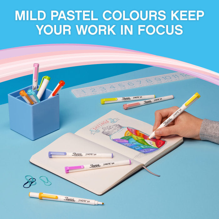 Rotulador Sharpie S-Note Duo 16 colores pastel