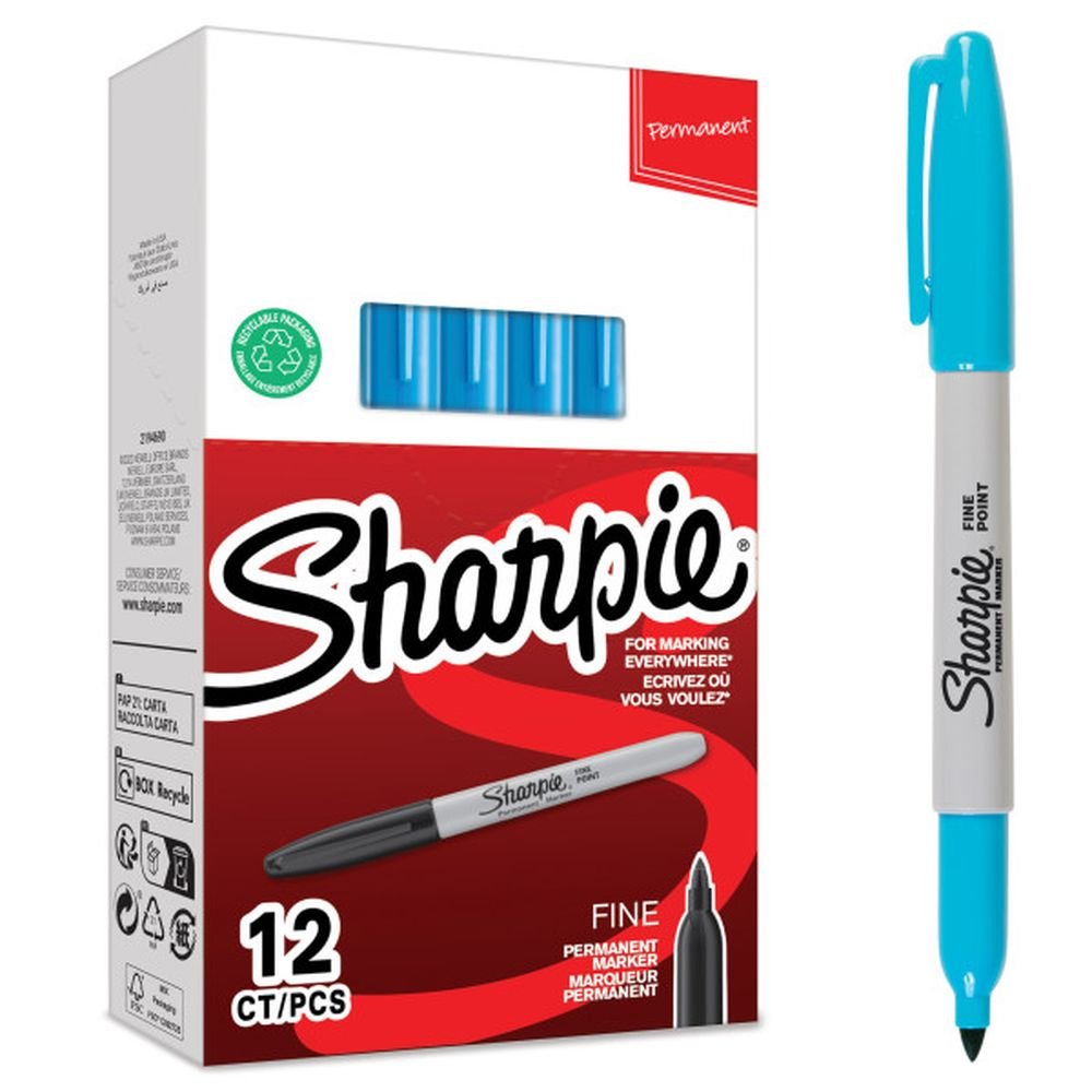 Rotulador Sharpie Permanente Punta Fina Turquesa Marca Sharpie Imagen principal del producto
