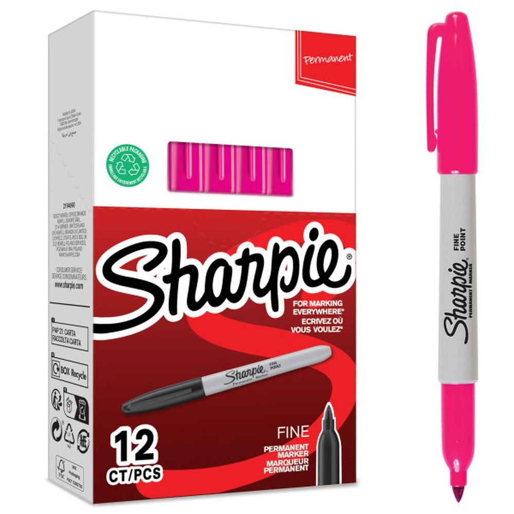 Rotulador Sharpie Permanente Punta Fina Magenta Marca Sharpie