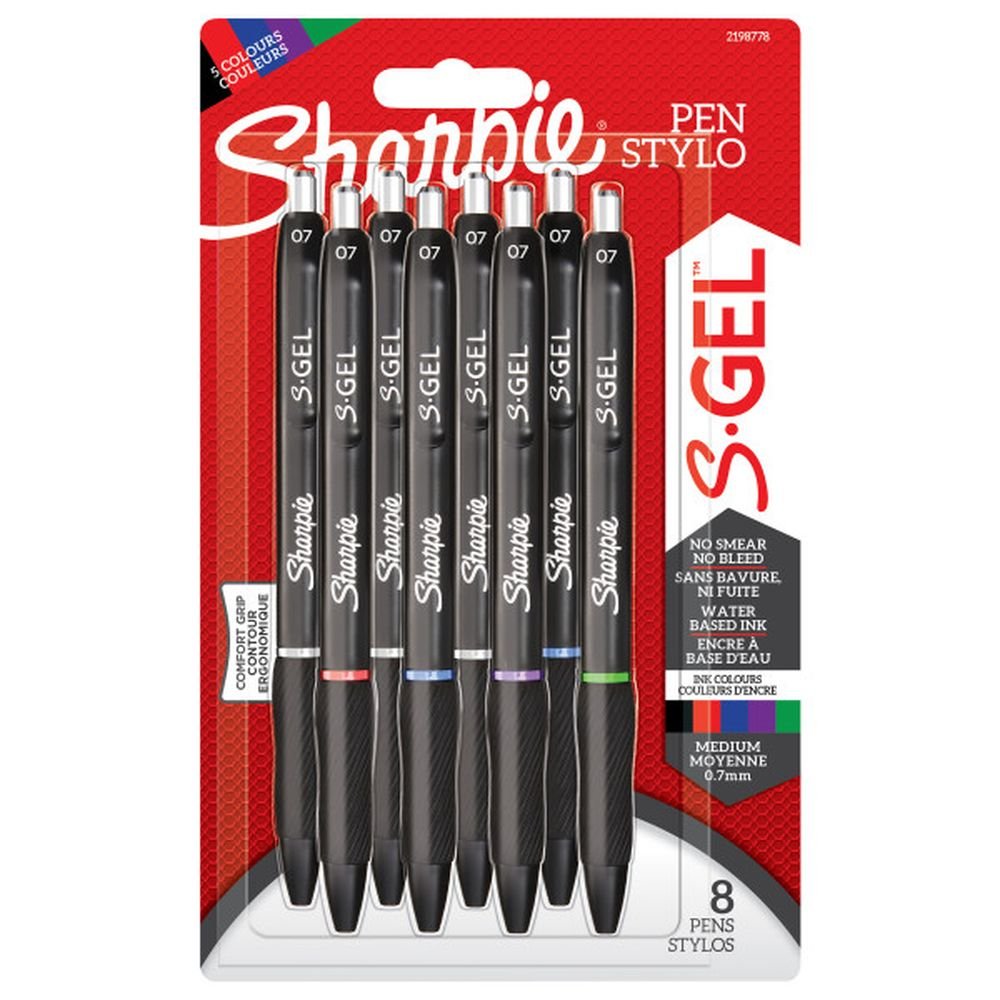 Blister de 8 Bolígrafos Sharpie S-Gel 0,7 mm Colores Surtidos Imagen principal del producto