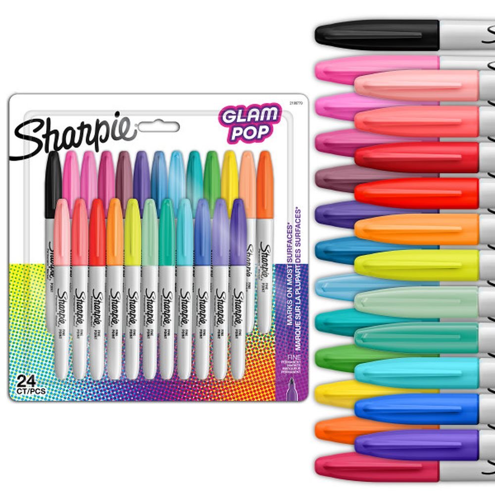Rotulador Sharpie Permanente Glam Pop 24 colores