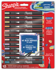 Rotulador Sharpie Acrilico Blister 12 Punta Redonda Tierra | Sharpie | Pack 1 Unidades