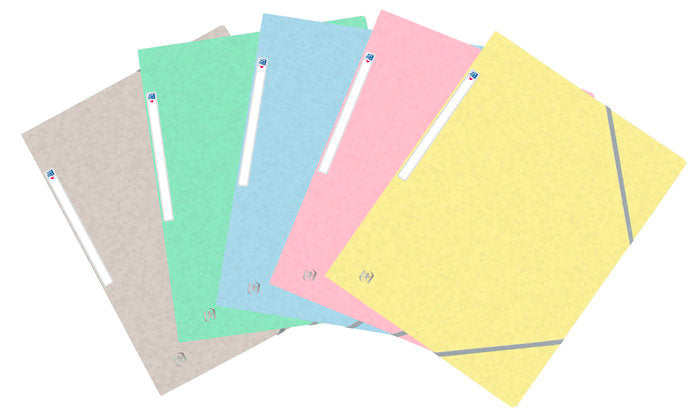 CARPETA A4+ GOMAS SOLAPAS TOP FILE COLORES PASTEL SURTIDOS | 10 UNIDADES | (OXFORD) Imagen principal del producto