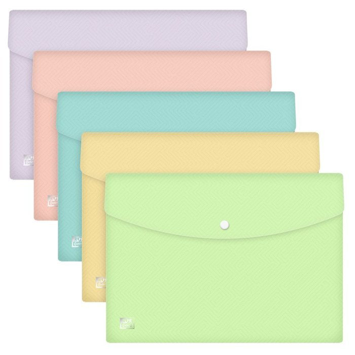 SOBRE BROCHE OXFORD URBAN TP A4 PASTEL SURTIDOS | 5 UNIDADES | (OXFORD)