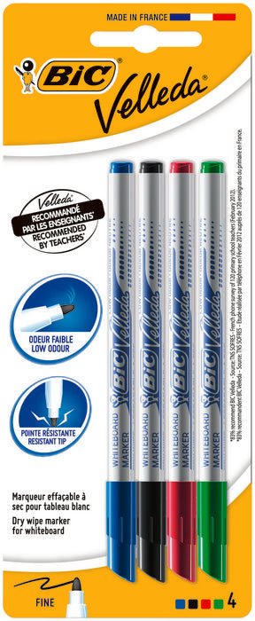 Rotulador Bic Velleda 1721 Blister 4 Uds 875711 | Tipp-Ex | Pack 1 Unidades Imagen principal del producto
