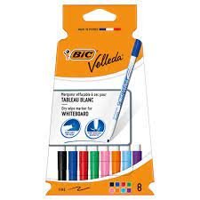 Rotulador Velleda Marker 1721 Pack 8 Unidades Surtidas | Bic | Pack 1 Unidades Imagen principal del producto