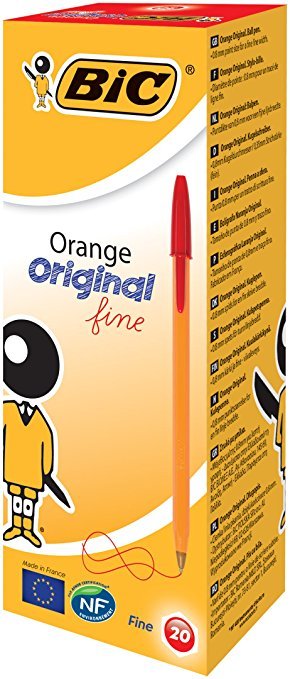 BOLIGRAFO BIC NARANJA ROJO | 20 UNIDADES | (BIC) Imagen principal del producto