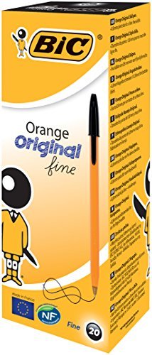 BOLIGRAFO BIC NARANJA NEGRO | 20 UNIDADES | (BIC) Imagen principal del producto