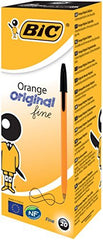 BOLIGRAFO BIC NARANJA NEGRO | 20 UNIDADES | (BIC)