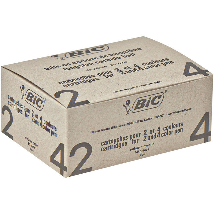 RECAMBIO BOLIGRAFO BIC 4C AZUL | 50 UNIDADES | (BIC)