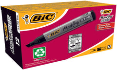Rotulador Bic 2300 Permanente Biselado Negro Ecolutions | Bic | Pack 12 Unidades
