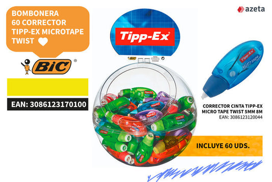 BOMBONERA 60 CORRECTOR TIPP-EX MICRO TAPE TWIST | 1 UNIDADES | (TIPP-EX)