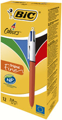 BOLIGRAFO BIC 4 COLORES FINE | 12 UNIDADES | (BIC)