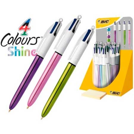 EXPOSITOR 20 BOLIGRAFO BIC 4C SHINE | 1 UNIDADES | (BIC) Imagen principal del producto