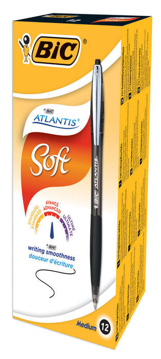 BOLIGRAFO ATLANTIS 1,0 NEGRO | 12 UNIDADES | (BIC)