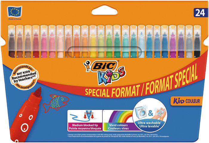 Rotulador Bic Kid Couleur 24 Colores Surtidos | Bic | Pack 1 Unidades