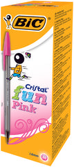 BOLIGRAFO BIC CRISTAL FUN LARGE ROSA | 20 UNIDADES | (BIC)