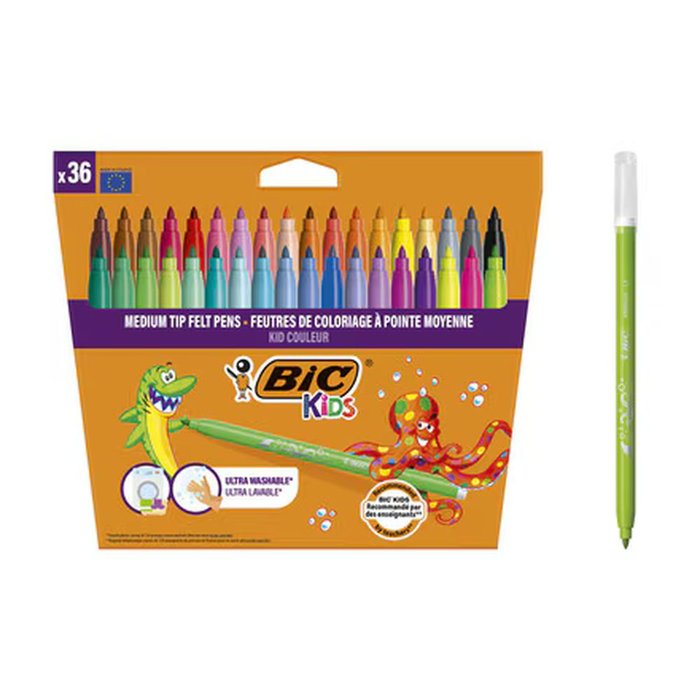 Rotulador Bic Kids 36 Colores Surtidos | Bic | Pack 1 Unidades Imagen principal del producto