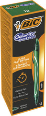 BOLIGRAFO BIC GELOCITY QUICK DRY VERDE | 12 UNIDADES | (BIC)