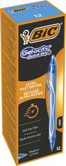 BOLIGRAFO BIC GELOCITY QUICK DRY TURQUESA | 12 UNIDADES | (BIC)