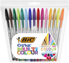 BOLIGRAFO BIC LARGE 1,6 MM ESTUCHE 15 COLORES SURTIDOS | 1 UNIDADES | (BIC)