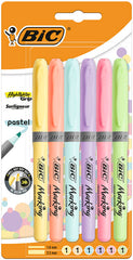 Marcador Bic Highlighter Grip Pastel Blister 6 Colores Surt | Bic | Pack 1 Unidades