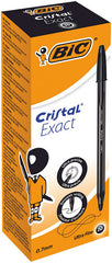 BOLIGRAFO BIC CRISTAL EXACT NEGRO | 20 UNIDADES | (BIC)