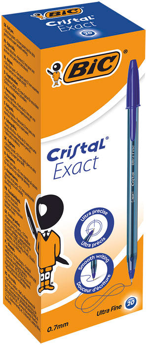 BOLIGRAFO BIC CRISTAL EXACT AZUL | 20 UNIDADES | (BIC) Imagen principal del producto