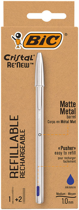 BOLIGRAFO BIC CRISTAL RE´NEW AZUL + 2 RECAMBIOS | 1 UNIDADES | (BIC) Imagen principal del producto