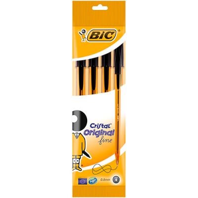 BLISTER 4 BOLIGRAFO BIC CRISTAL FINE NEGRO | 10 UNIDADES | (BIC) Imagen principal del producto