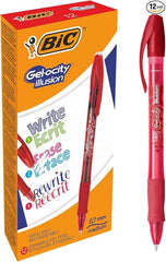 BOLIGRAFO BIC ILLUSION GEL ROJO | 12 UNIDADES | (BIC)