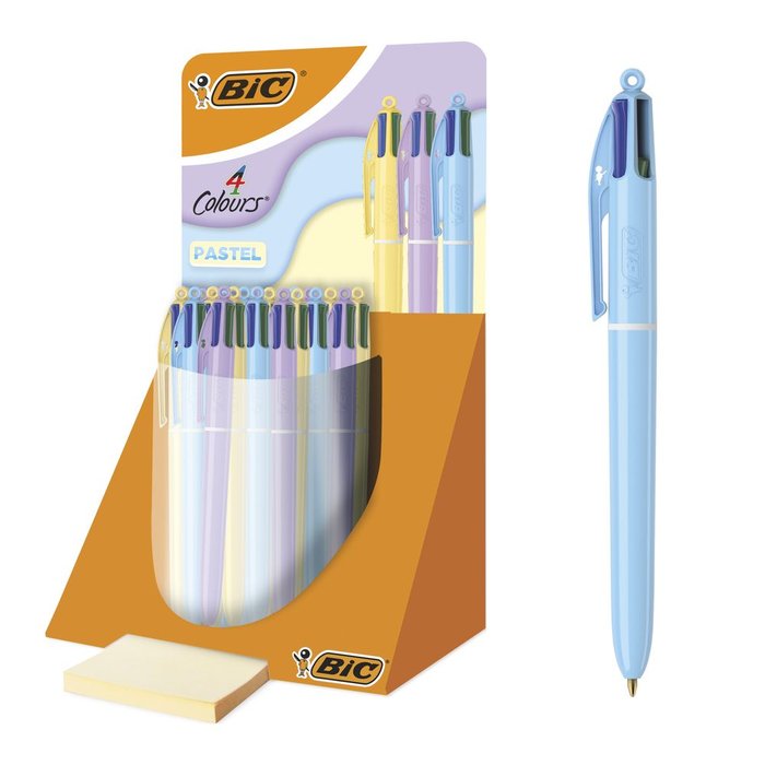 EXPOSITOR 30 BOLIGRAFO BIC 4 COLORES PASTEL | 30 UNIDADES | (BIC) Imagen principal del producto