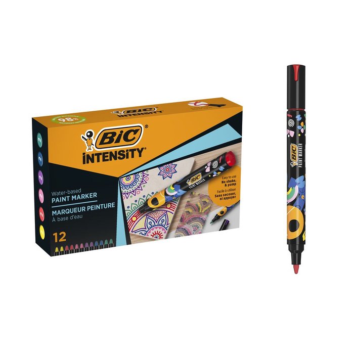 Rotulador Bic Permanente Intensity Colores Surtido | Bic | Pack 12 Unidades Imagen principal del producto