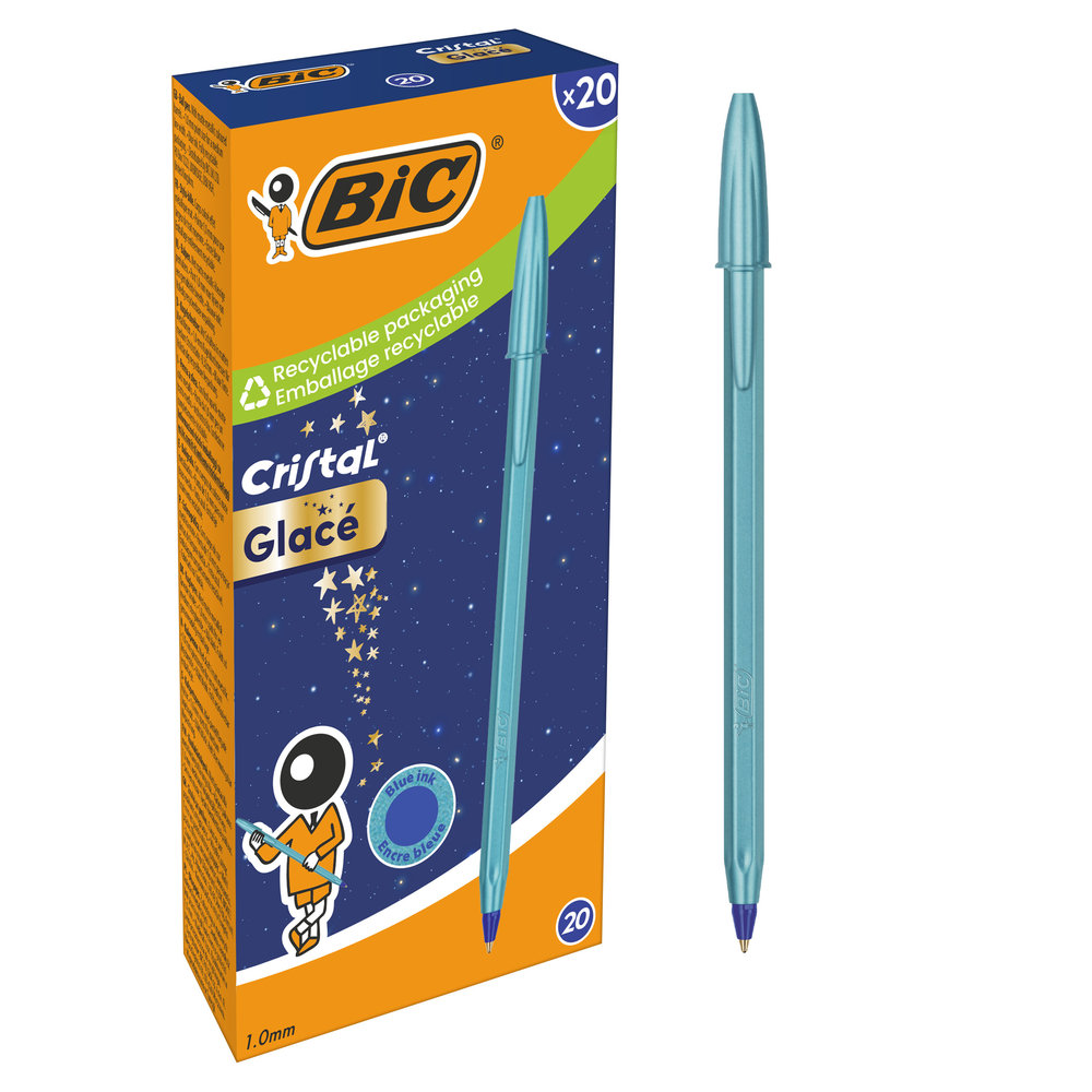 Boligrafo Bic Cristal Glace Azul Marca BIC Pack 1 Imagen principal del producto