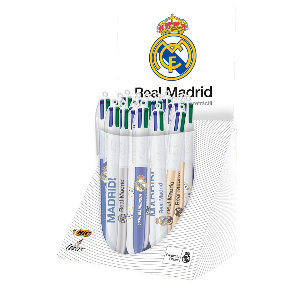 Expositor Bic Boligrafo 4 Colores Real Madrid