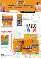 EXPOSITOR BIC KIDS ESCOLAR + CERAS PLASTIDECOR | 1 UNIDADES | (BIC)