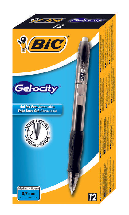BOLIGRAFO BIC VELOCITY GEL NEGRO | 12 UNIDADES | (BIC)