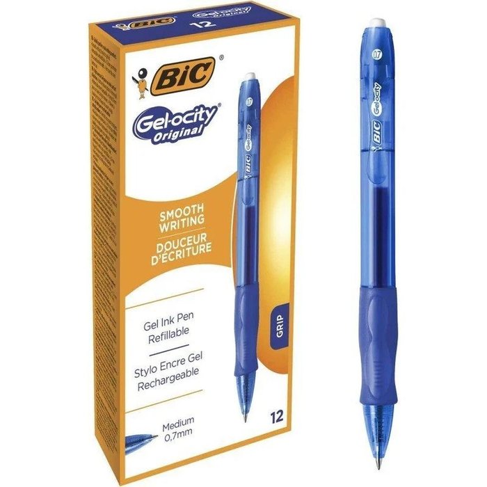 BOLIGRAFO BIC VELOCITY GEL AZUL | 12 UNIDADES | (BIC) Imagen principal del producto