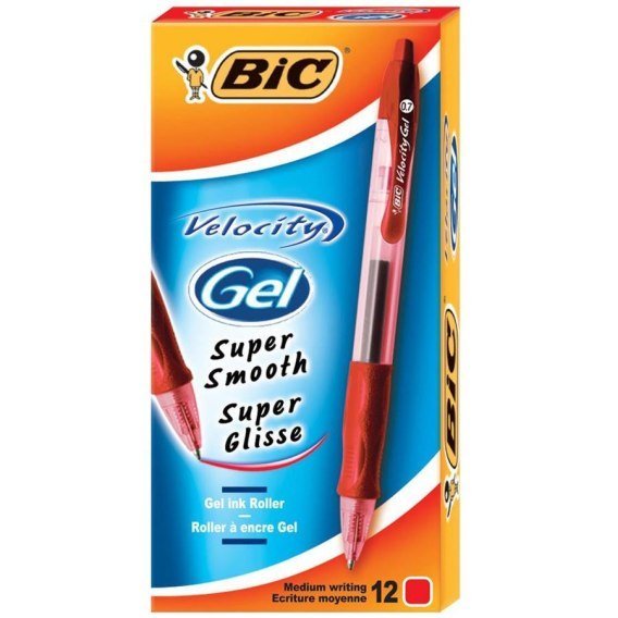 BOLIGRAFO BIC VELOCITY GEL ROJO | 12 UNIDADES | (BIC) Imagen principal del producto
