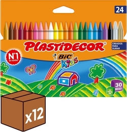 Cerazas Plastidecor BIC Pack 12 para niños y adultos