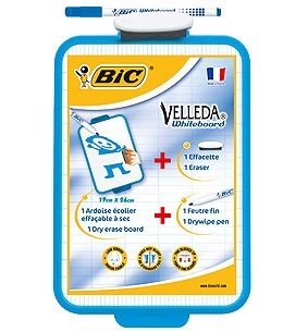 PIZARRA BLANCA BIC 26X19 + MARCADOR Y BORRADOR | 1 UNIDADES | (VELLEDA) Imagen principal del producto