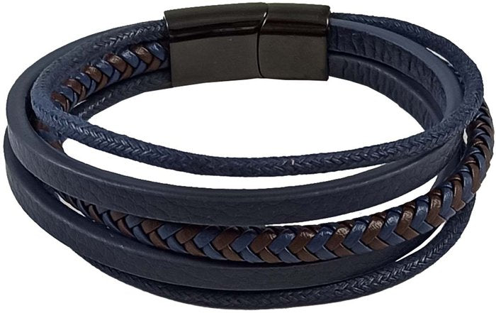 PULSERA PIEL Y ACERO DEVOTA & LOMBA TIRAS TRENZADAS Y LISAS | TRAVEL FANTASY | 1 UNIDAD | 3105210000110 Imagen principal del producto