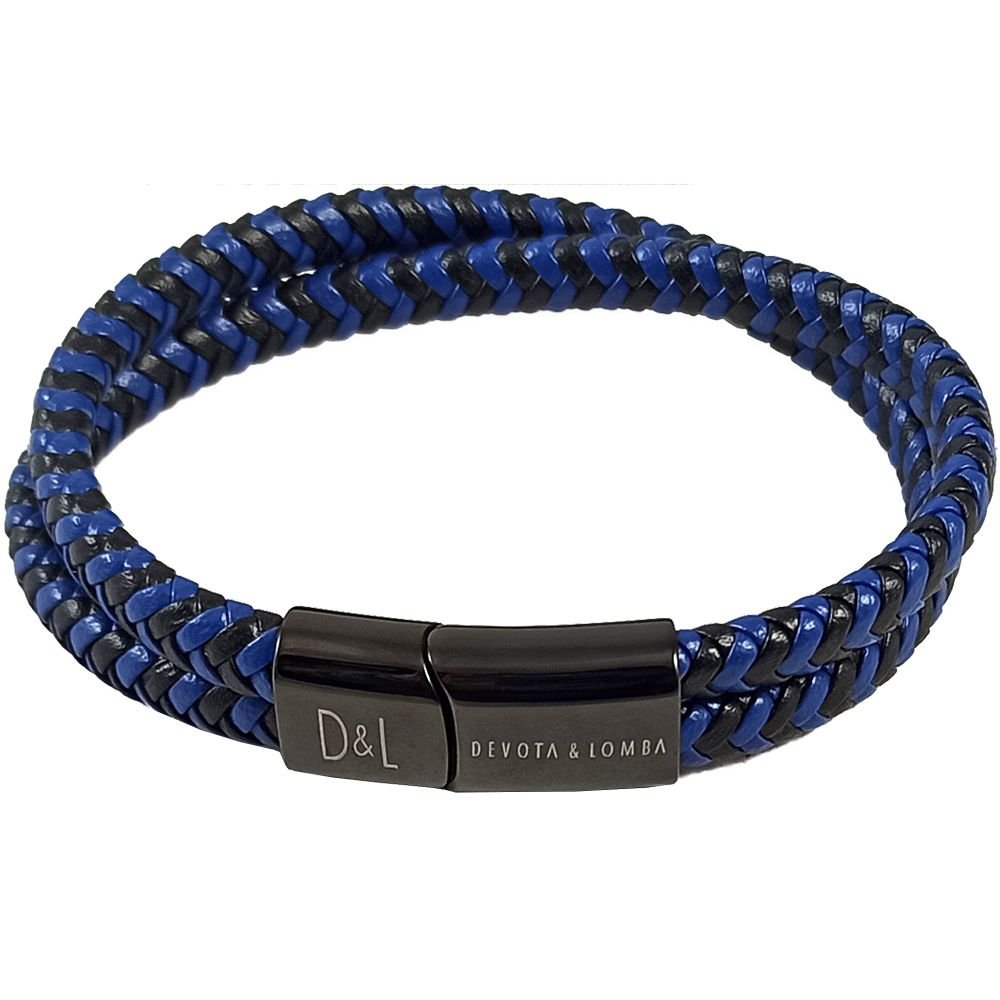 PULSERA HOMBRE D&L DOBLE CORDON TRENZADO AZUL | TRAVEL FANTASY DEVOTA Y LOMBA | 1 UNIDAD | 3105210000219 Imagen principal del producto
