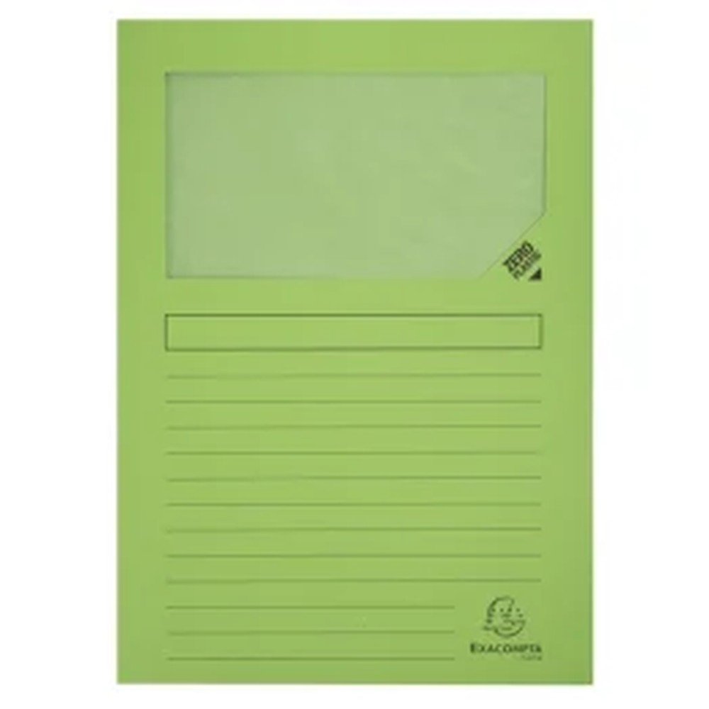 Subcarpeta ventana verde Exacompta, pack 25 unidades