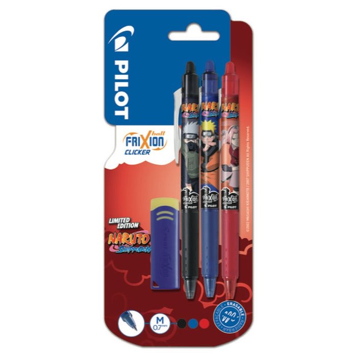 BOLIGRAFO PILOT FRIXION CLICKER N/A/R + BORRADOR NARUTO | 1 UNIDADES | (PILOT) Imagen principal del producto