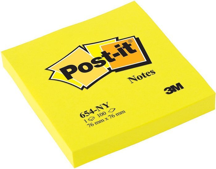 Bloc Notas Post-it Neon Amarillo 76x76 Marca Post-it