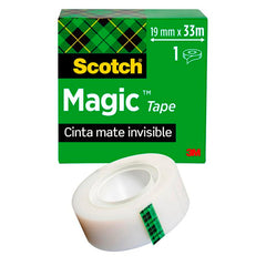 CINTA ADHESIVA INVISIBLE SCOTCH 19MMX33M | 1 UNIDADES | (SCOTCH)