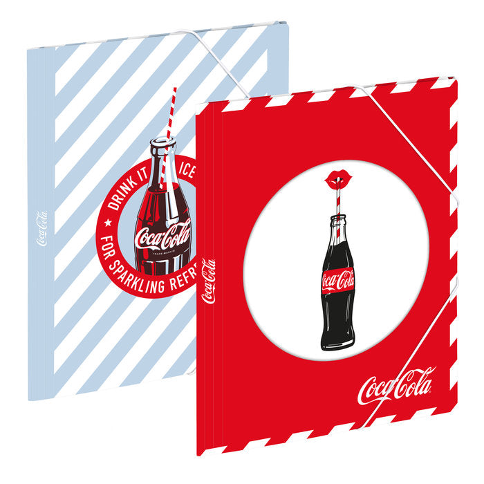 Carpeta A4 Gomas y Solapa Coca-cola Refresh Surtidas Marca VIQUEL DISEÑO