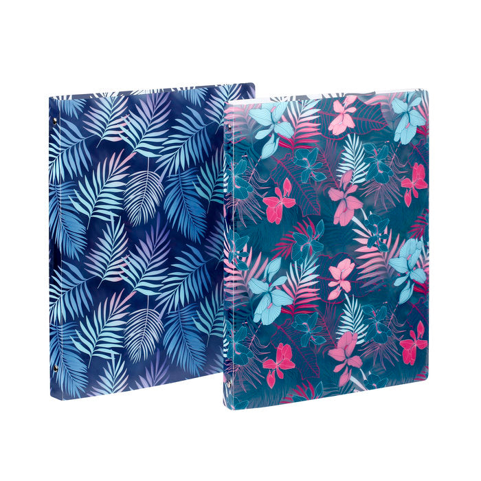 Carpeta A4 4 Anillas 25mm PP Tropical Night VIQUEL Diseño